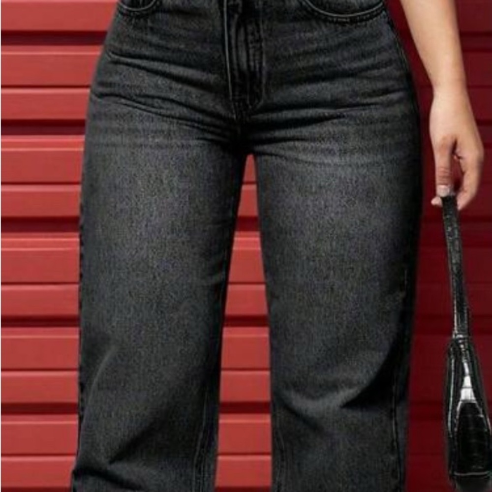 SHEIN Black High Rise Jeans with Modern Slim Fit